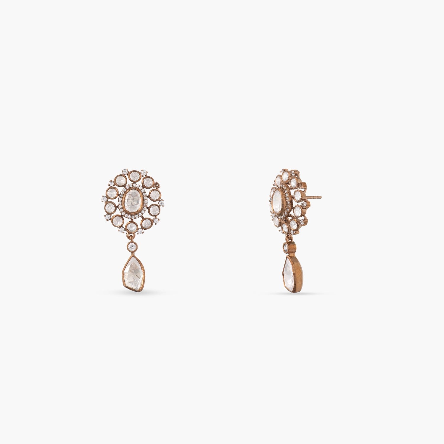 Earrings Halo Glow Moissanite Silver Drop Earrings
