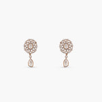 Earrings Halo Glow Moissanite Silver Drop Earrings