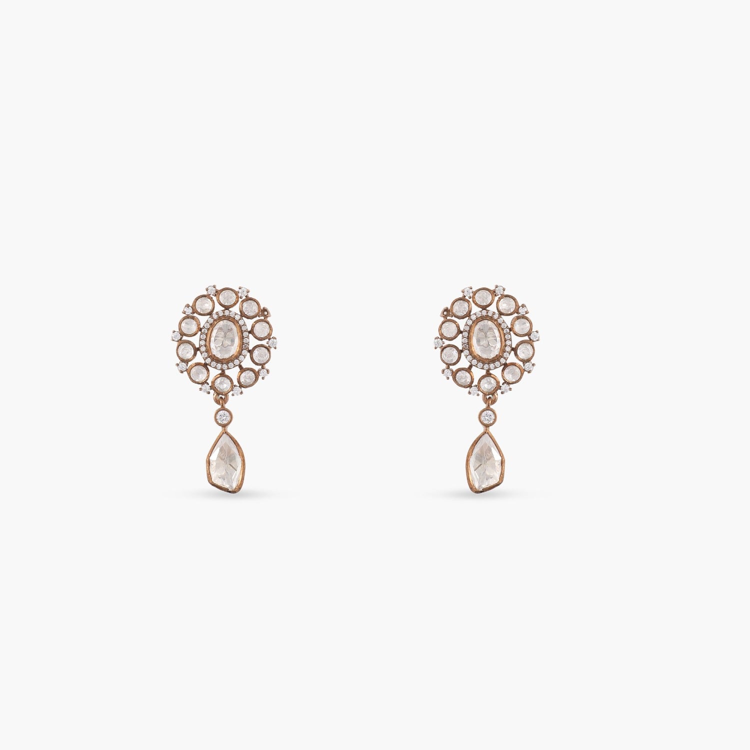 Earrings Halo Glow Moissanite Silver Drop Earrings