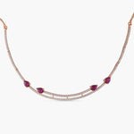 Necklaces Leafy Charm CZ Silver Necklace