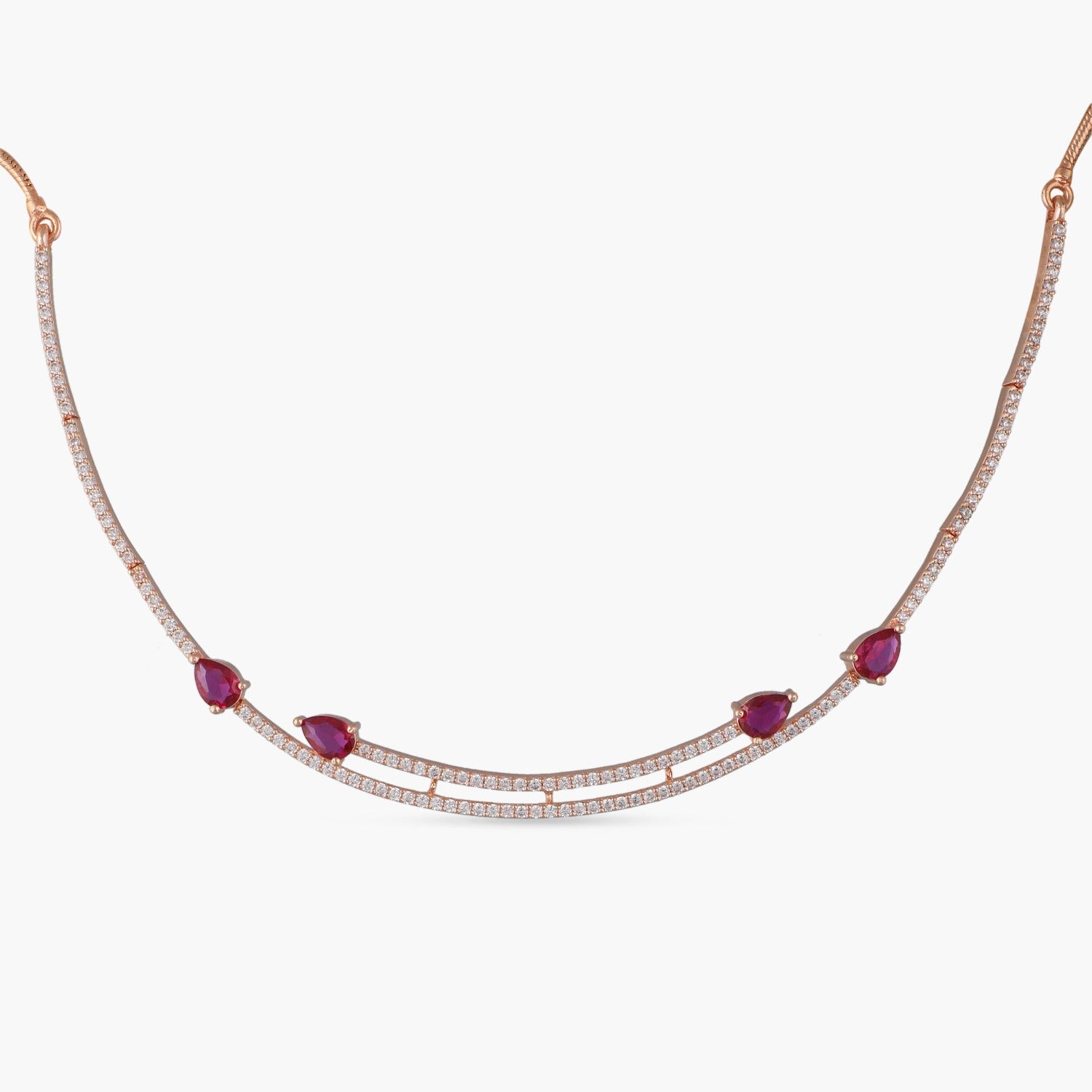 Matsya Pearl String Floral Silver Necklace