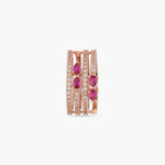 Leafy Charm CZ Silver Finger Ring