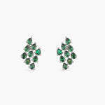 Earrings Cluster CZ Silver Stud Earrings