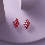 Earrings Cluster CZ Silver Stud Earrings