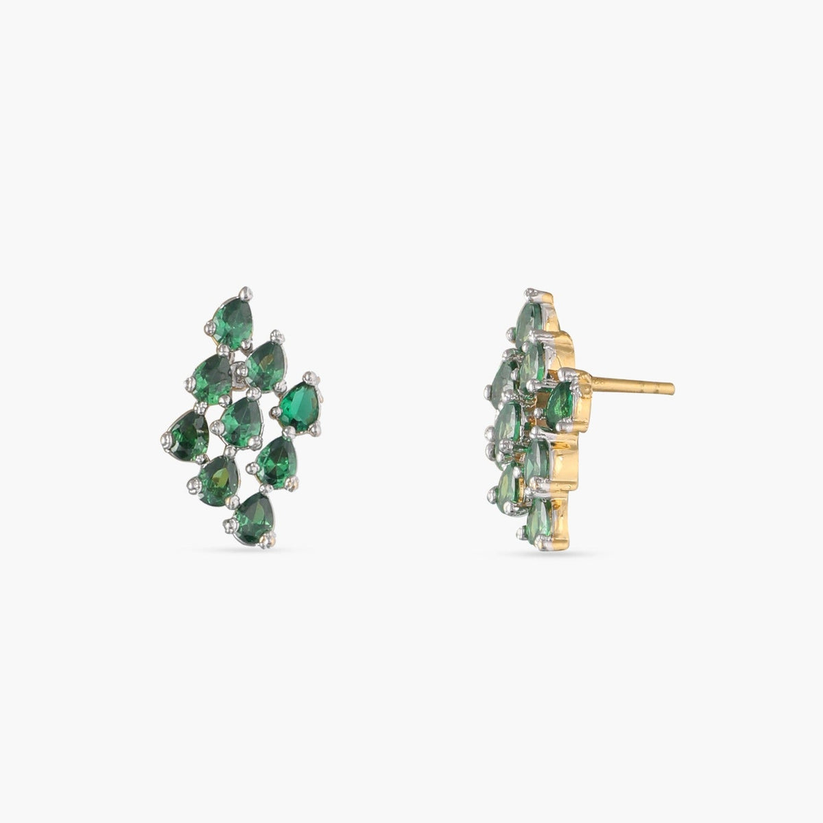 Earrings Cluster CZ Silver Stud Earrings
