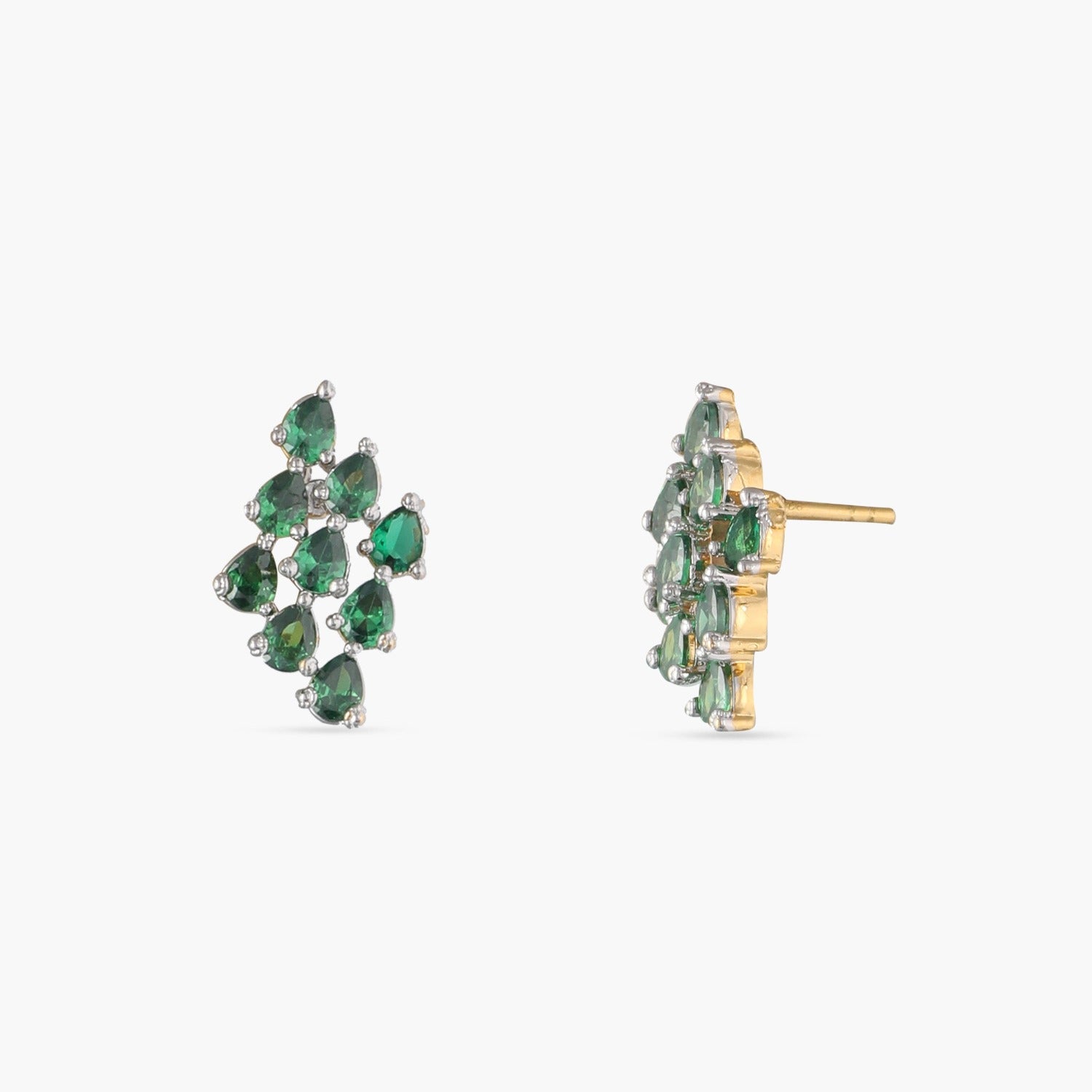 Earrings Cluster CZ Silver Stud Earrings