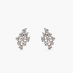 Earrings Cluster CZ Silver Stud Earrings
