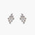 Cluster CZ Silver Stud Earrings