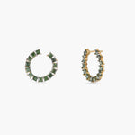 Earrings Hoop CZ Silver Stud Earrings