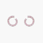 Earrings Hoop CZ Silver Stud Earrings