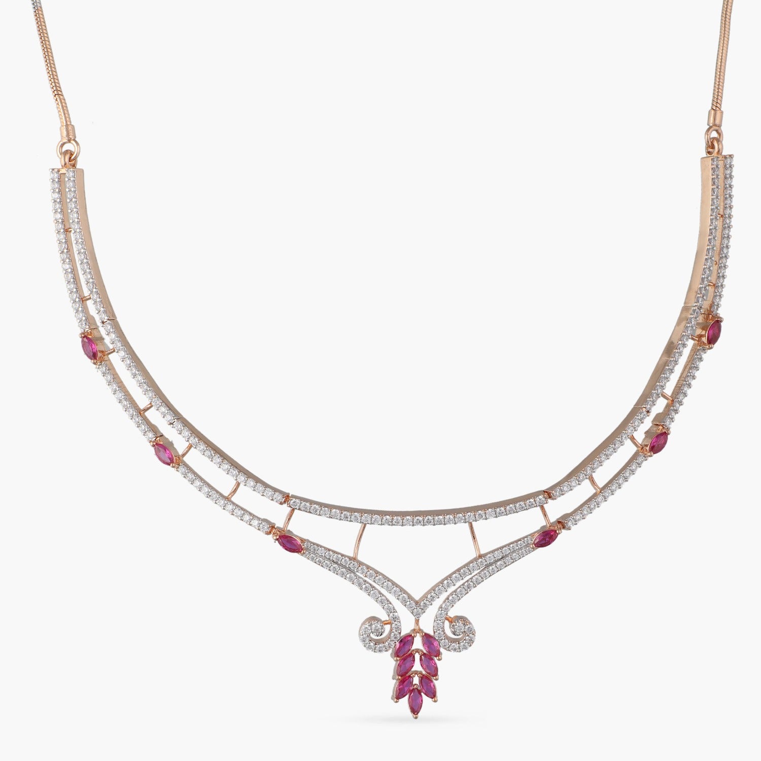 Necklaces Classic CZ Silver Necklace