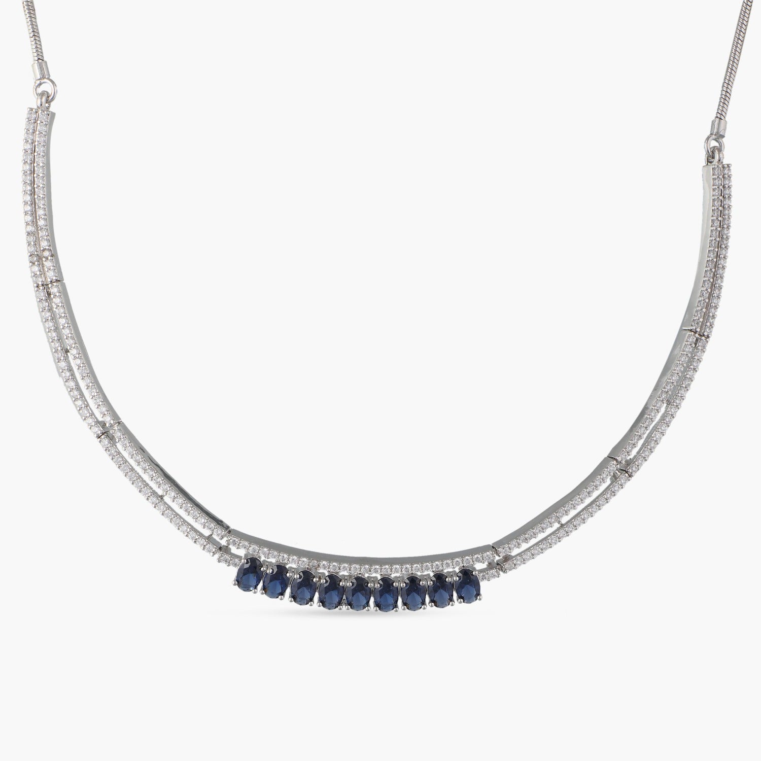 Necklaces Dainty CZ Silver Necklace