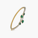 Bracelet Leafy Charm CZ Silver Bracelet