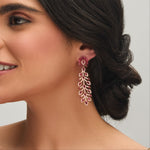 Earrings Amethyst Shine CZ Drop Silver Earrings