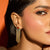 Fringe Sunset Gold Plated Silver Drop Earrings 