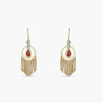 Earrings Fringe Celeste Gold Plated Silver Drop Earrings