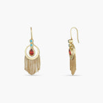 Earrings Fringe Celeste Gold Plated Silver Drop Earrings