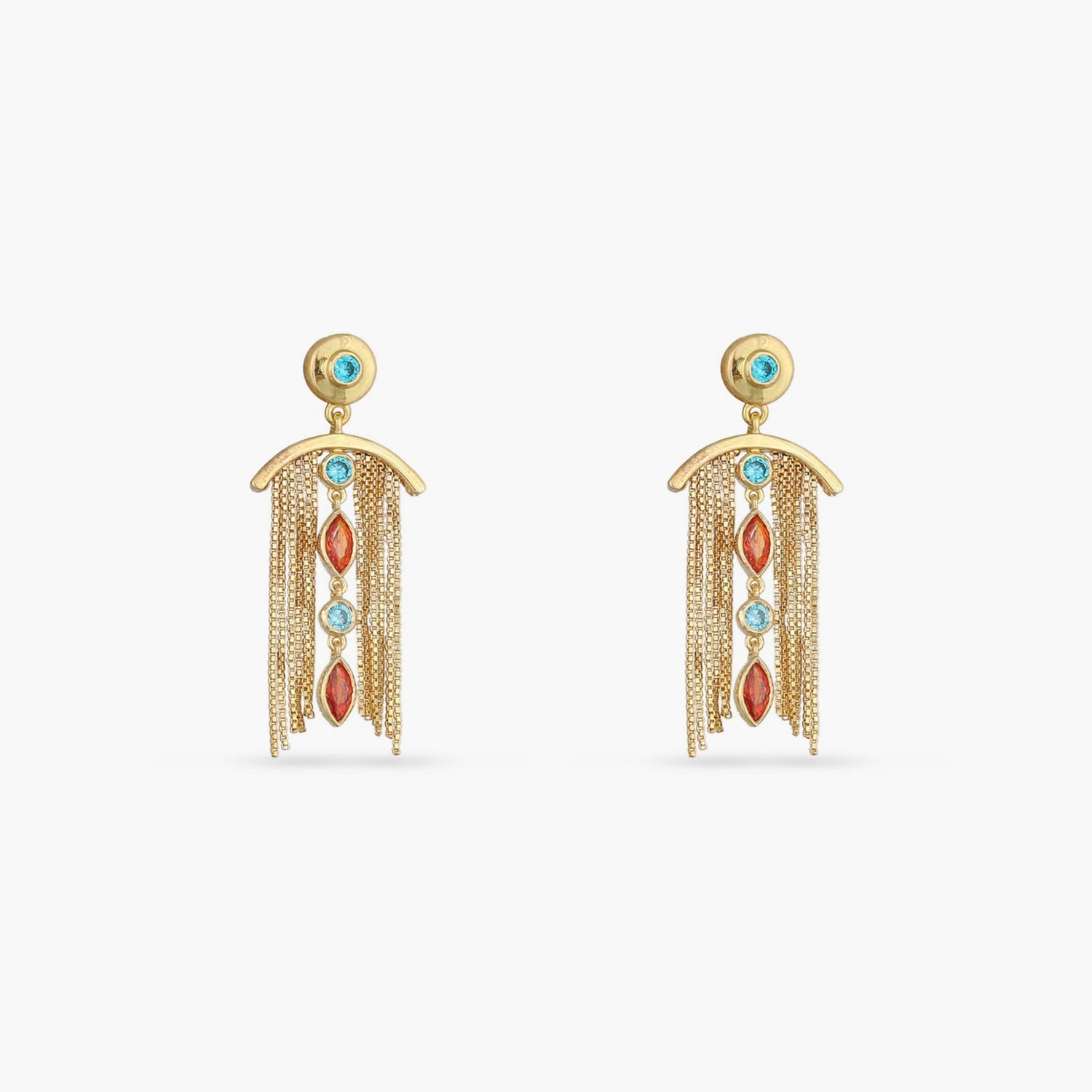 Earrings Fringe Cambre Gold Plated Silver Drop Earrings