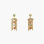Earrings Fringe Cambre Gold Plated Silver Drop Earrings