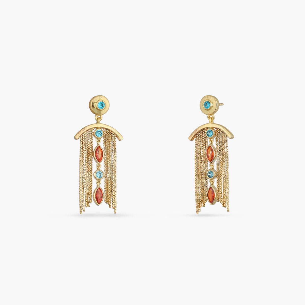 Fringe Cambre Gold Plated Silver Drop Earrings