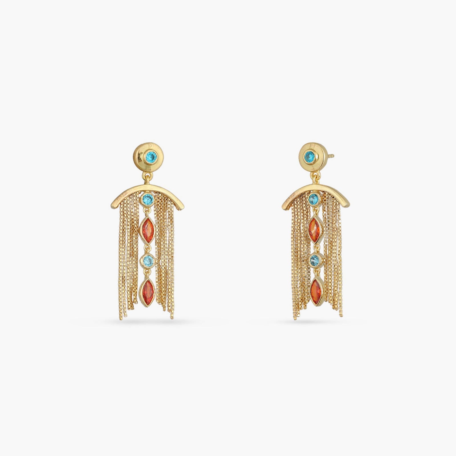 Fringe Cambre Gold Plated Silver Drop Earrings