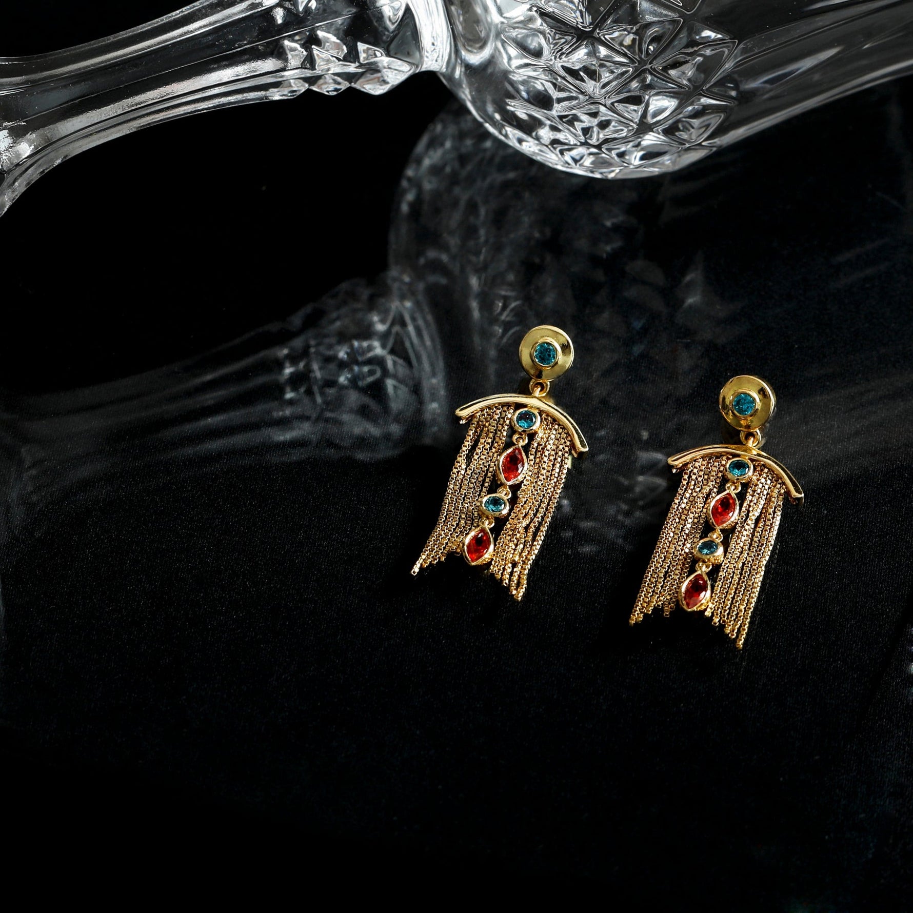 Earrings Fringe Cambre Gold Plated Silver Drop Earrings