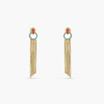 Earrings Fringe Resa Gold Plated Silver Drop Earrings