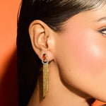 Earrings Fringe Resa Gold Plated Silver Drop Earrings
