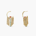 Earrings Fringe Luna Gold Plated Silver Hoop Earrings