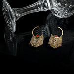 Earrings Fringe Luna Gold Plated Silver Hoop Earrings