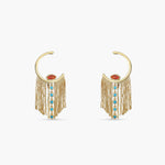 Earrings Fringe Luna Gold Plated Silver Hoop Earrings