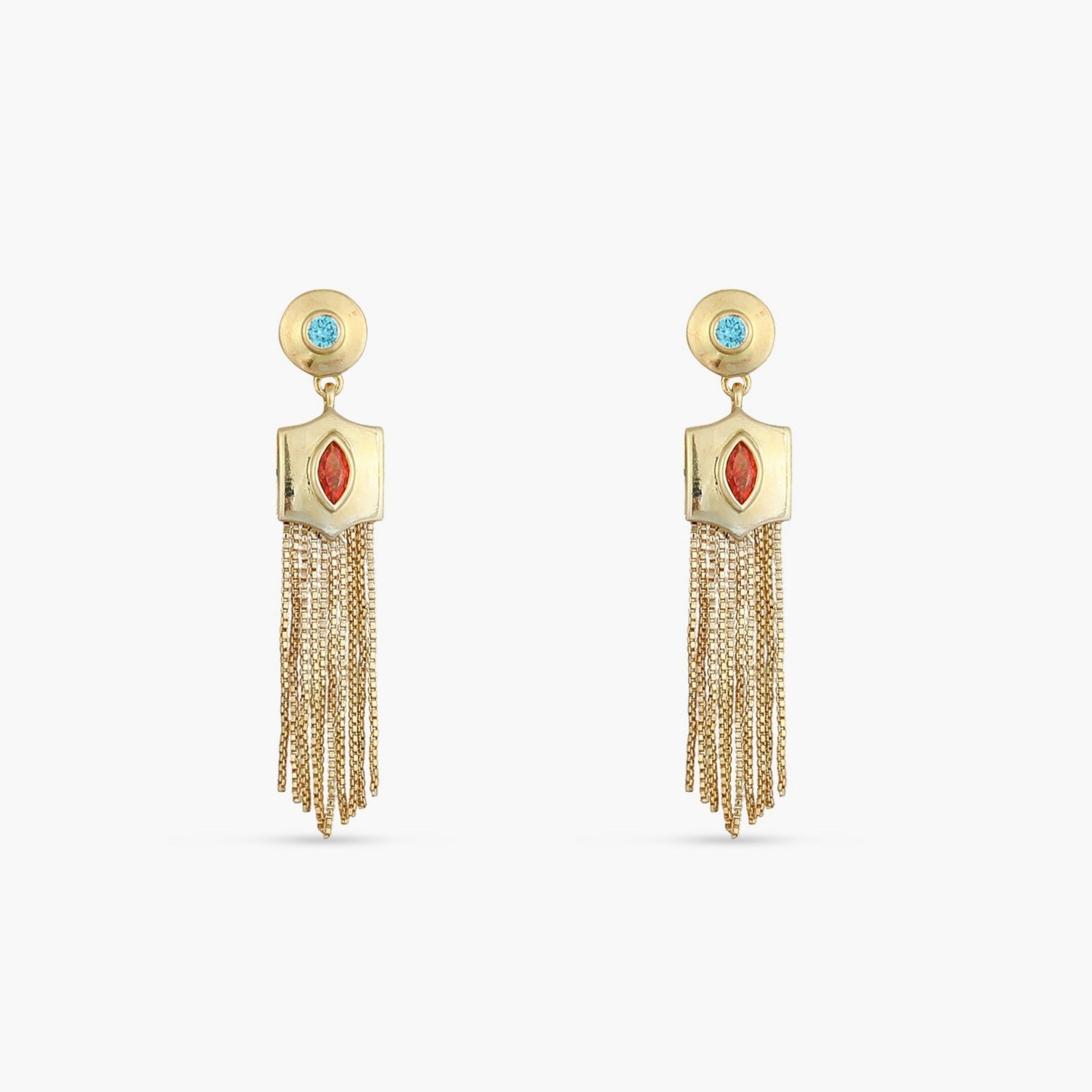 Earrings Fringe Ellena Gold Plated Drop Earrings