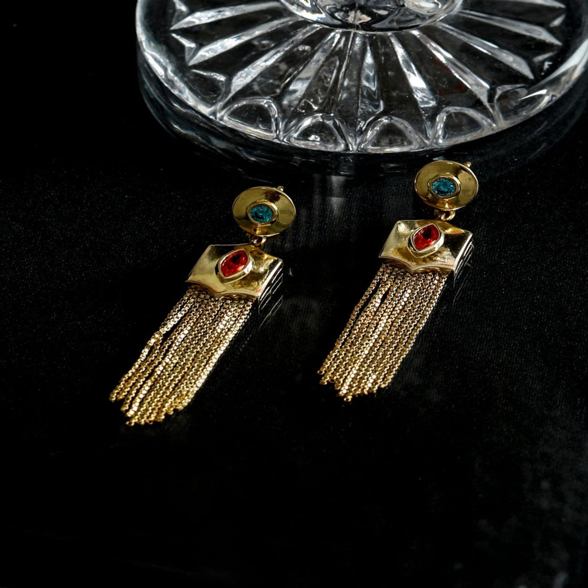Fringe Ellena Gold Plated Drop Earrings