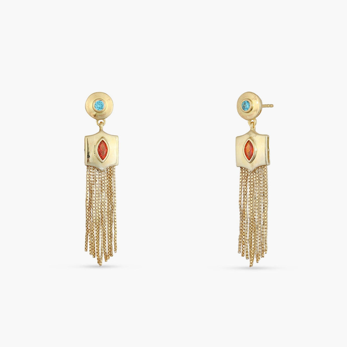 Earrings Fringe Ellena Gold Plated Drop Earrings
