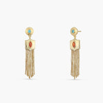 Earrings Fringe Ellena Gold Plated Drop Earrings