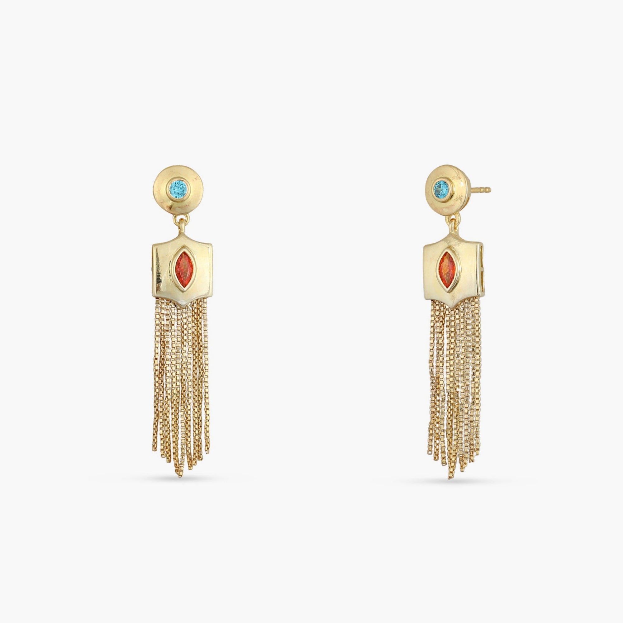 Fringe Ellena Gold Plated Drop Earrings