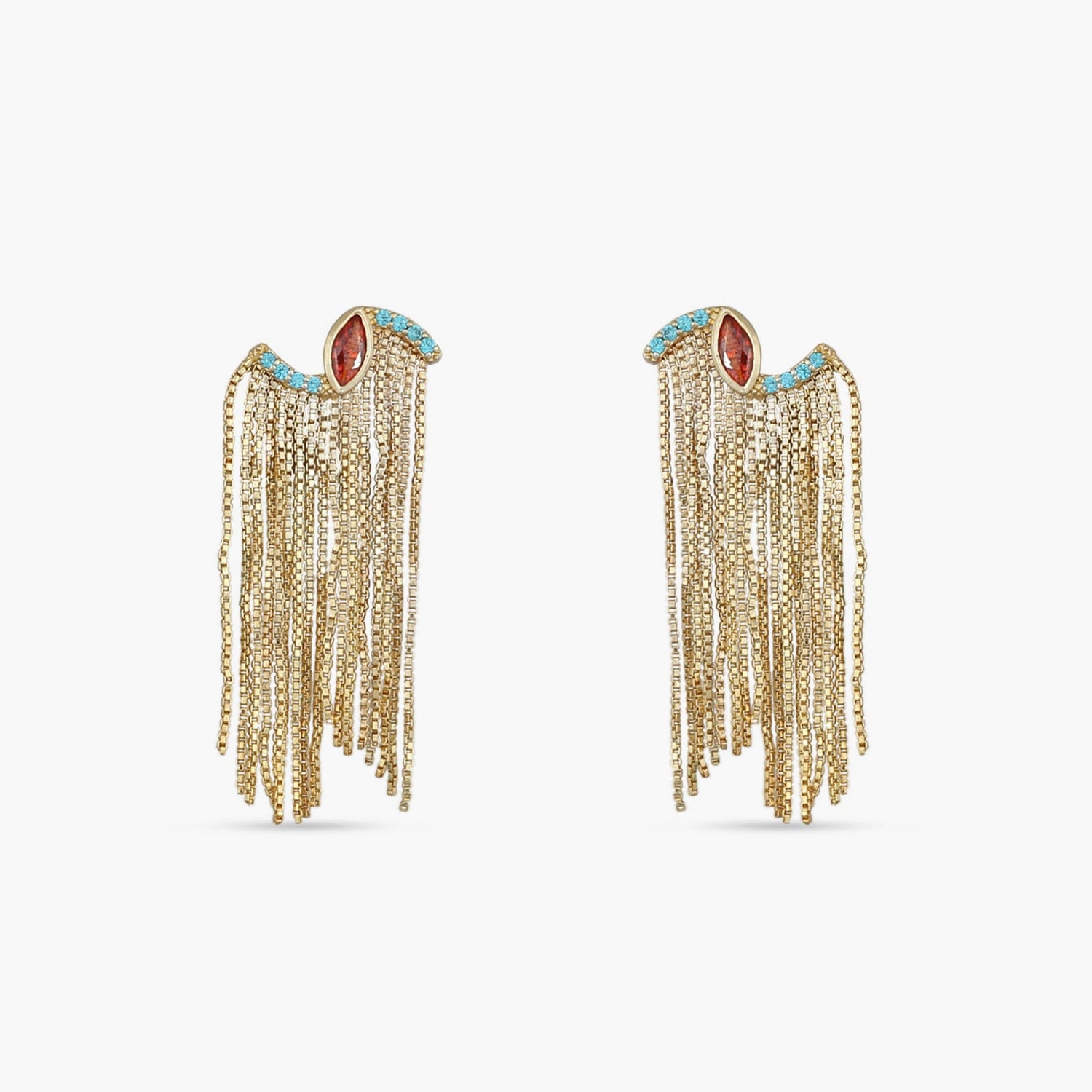 Earrings Fringe Aurelia Gold Plated Silver Earrings