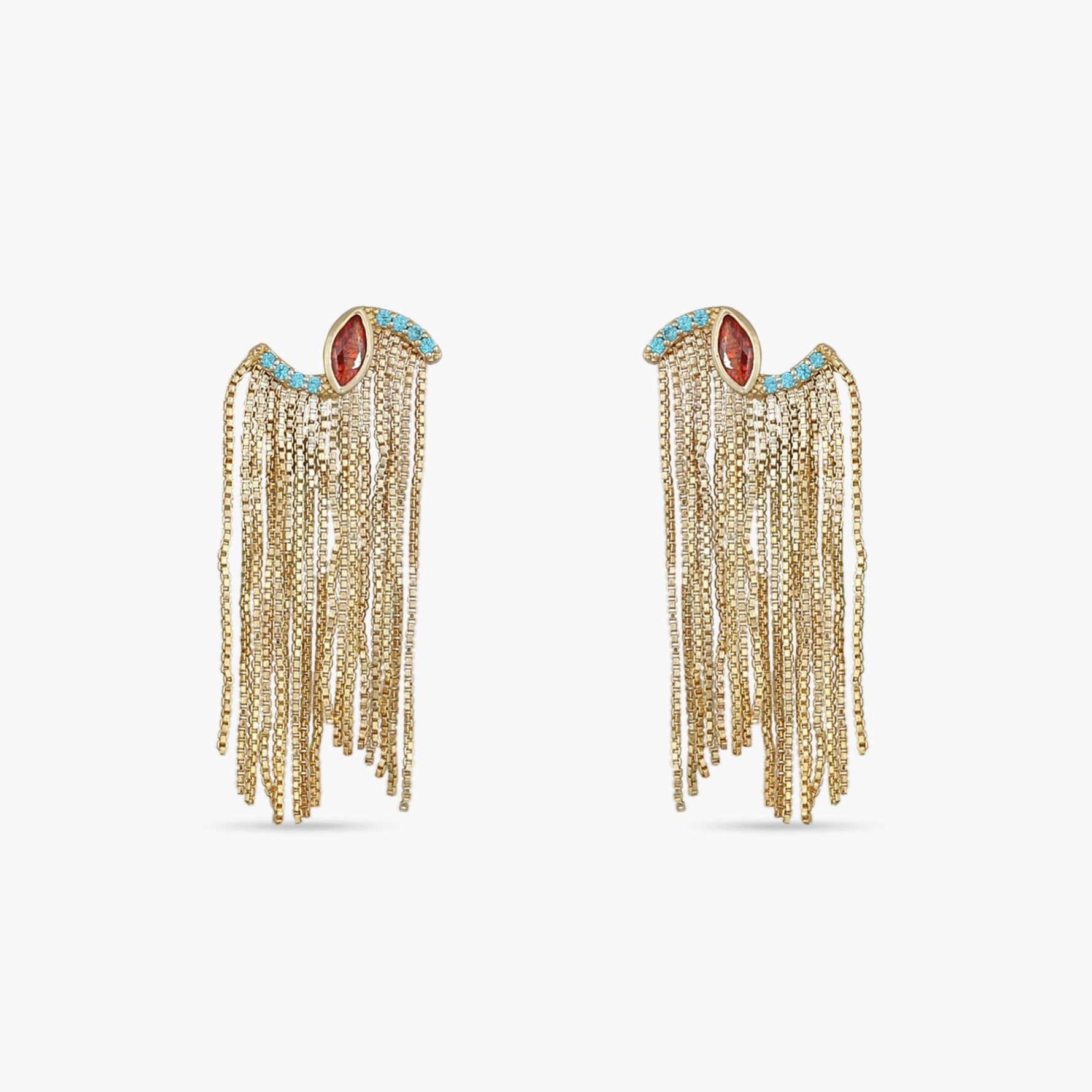 Earrings Fringe Aurelia Gold Plated Silver Earrings