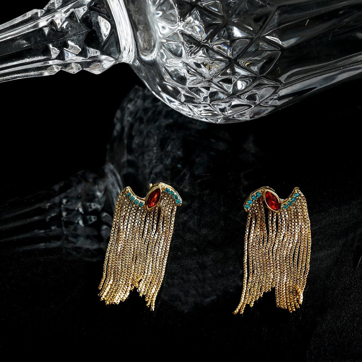 Earrings Fringe Aurelia Gold Plated Silver Earrings