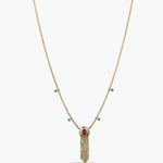 Necklace Fringe Naia Gold Plated Silver Statement Necklace
