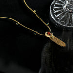 Necklace Fringe Naia Gold Plated Silver Statement Necklace