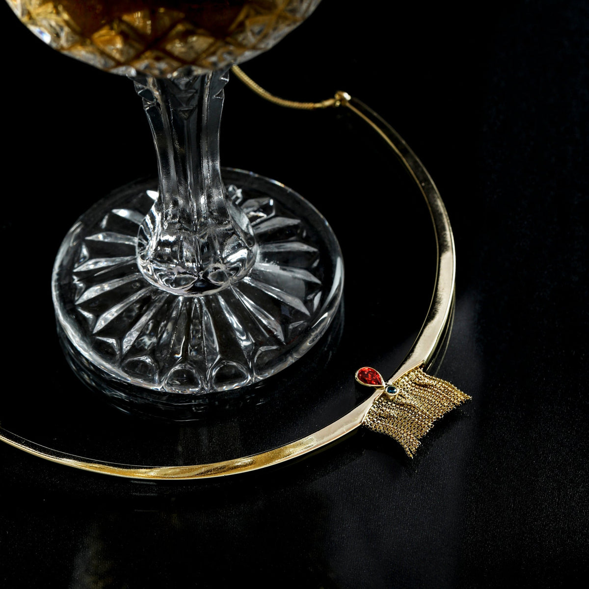 Necklace Fringe Fiesta Gold Plated Silver Hasli Necklace