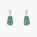 Earrings Emeraude Cascading Silver Drop Earrings