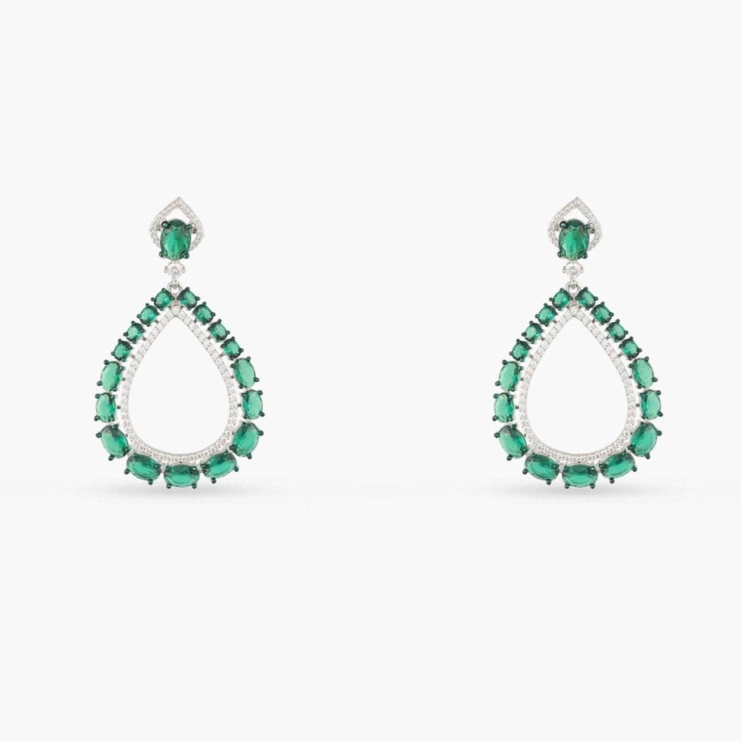 Earrings Emeraude Luxe Silver Dangle Earrings