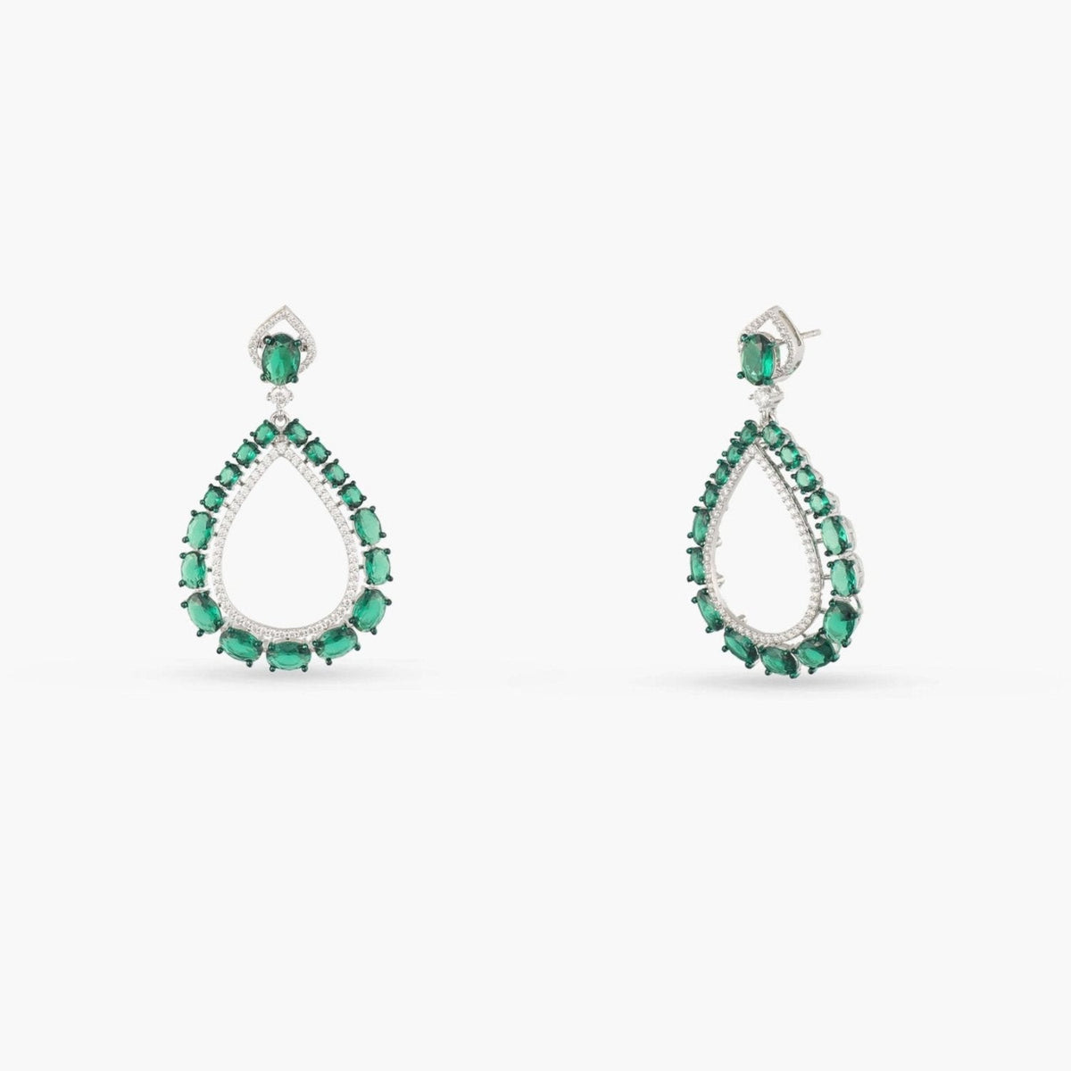 Earrings Emeraude Luxe Silver Dangle Earrings