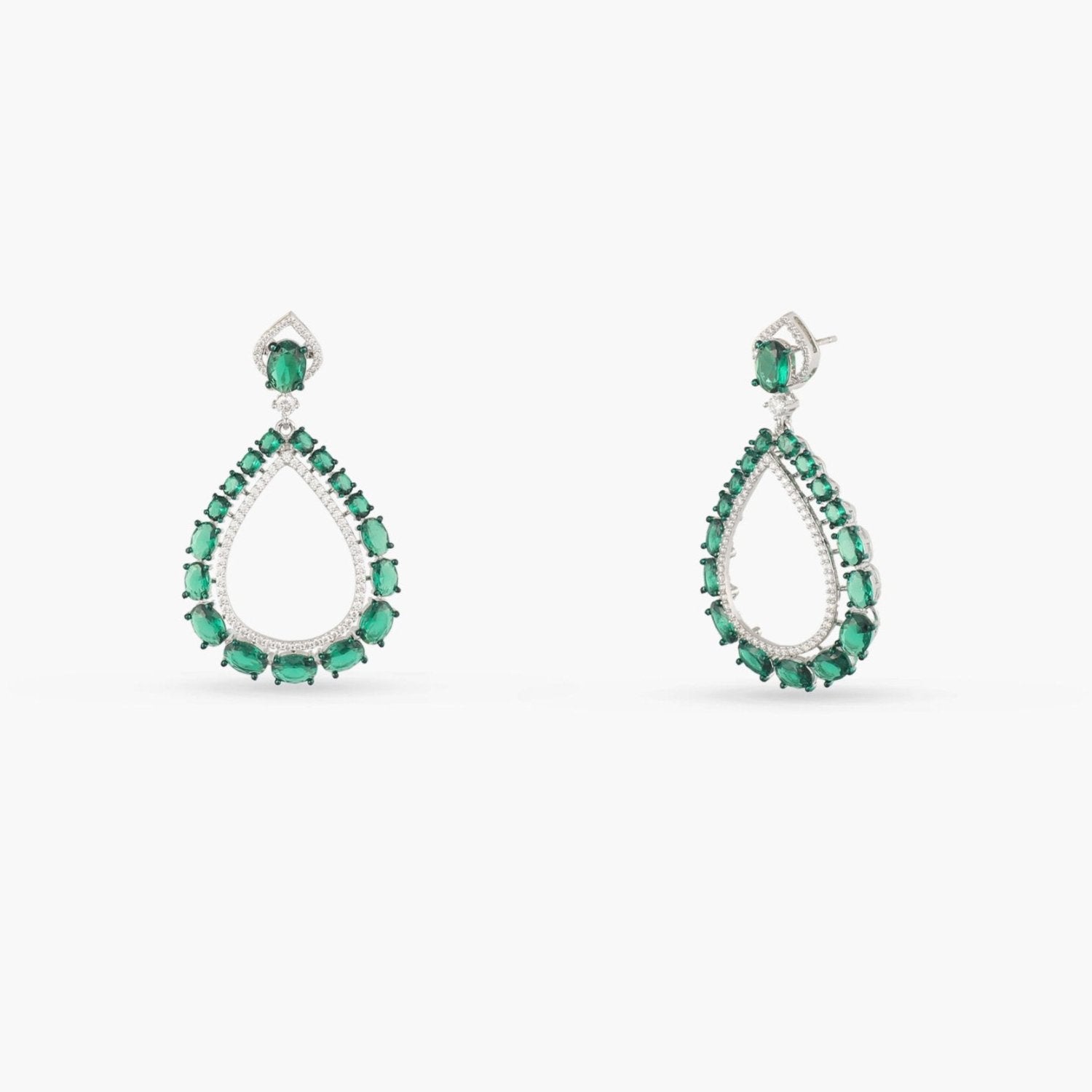 Earrings Emeraude Luxe Silver Dangle Earrings