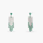 Earrings Emeraude Statement Silver Dangle Earrings