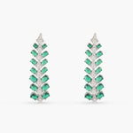 Earrings Emeraude Chandelier Silver Earrings