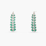 Earrings Emeraude Chandelier Silver Earrings