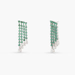 Earrings Emeraude Cocktail Silver Earrings